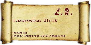 Lazarovics Ulrik névjegykártya